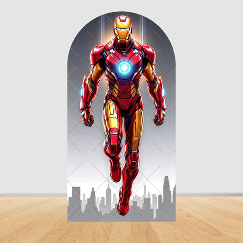 Hintergrund Partybogen Avengers Iron Man - Flug Silhouette Stadt