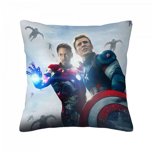 Kissenbezug Avengers Gruppe - Iron Man und Captain America