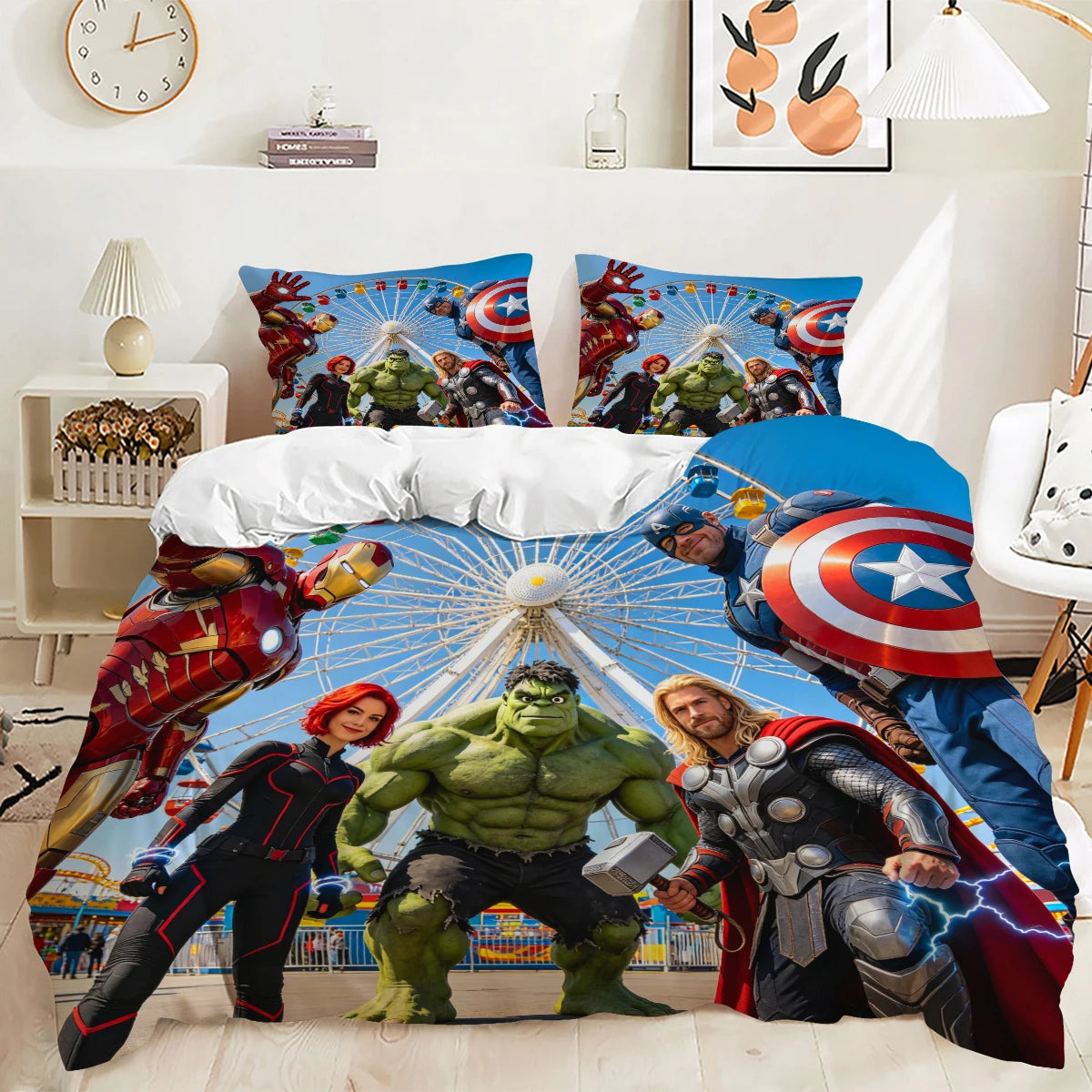 Bettwäsche-Set Avengers – Design Blau Captain America