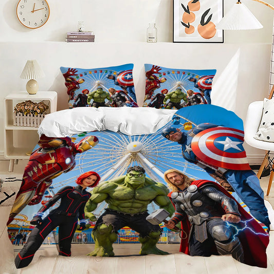 Bettwäsche-Set Avengers – Design Blau Captain America