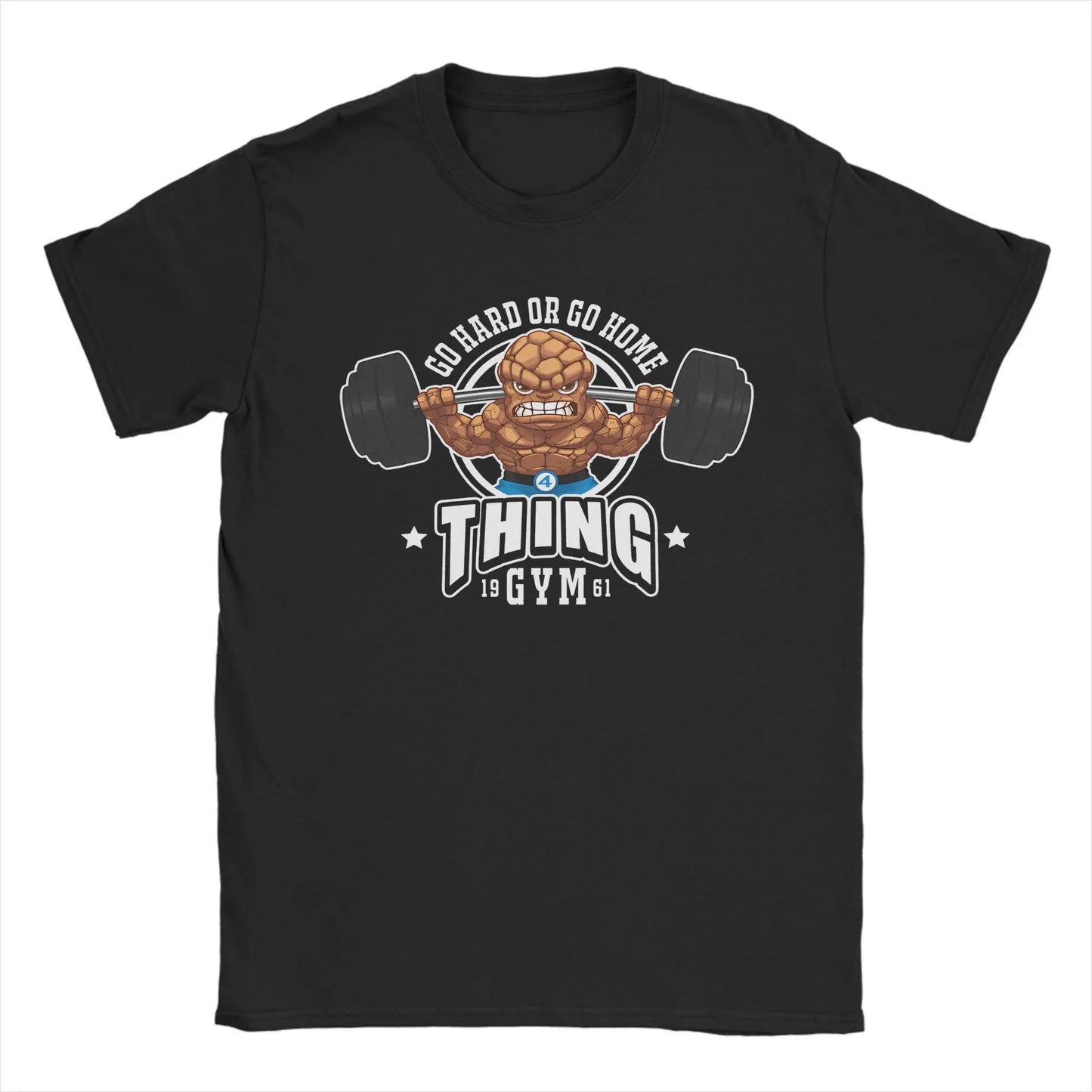T-Shirt The Fantastic 4 First Steps - Retro Poster Blau Unisex