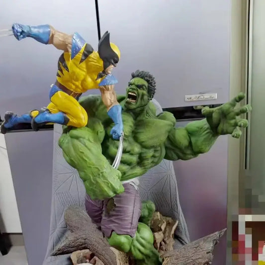 Hulk gegen Wolverine PVC-Statue – Sammlerstück Kampfszene