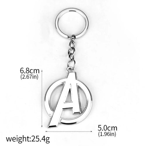 Schlüsselanhänger Avengers Logo A – poliertes Chrom