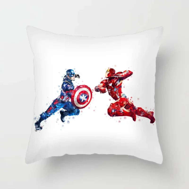 Kissenbezug Avengers Gruppe – Captain America vs Iron Man
