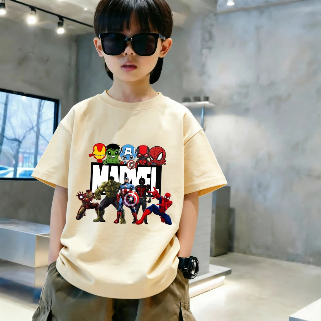 Kinder T-Shirt Marvel - Chibi Gruppe Bunt
