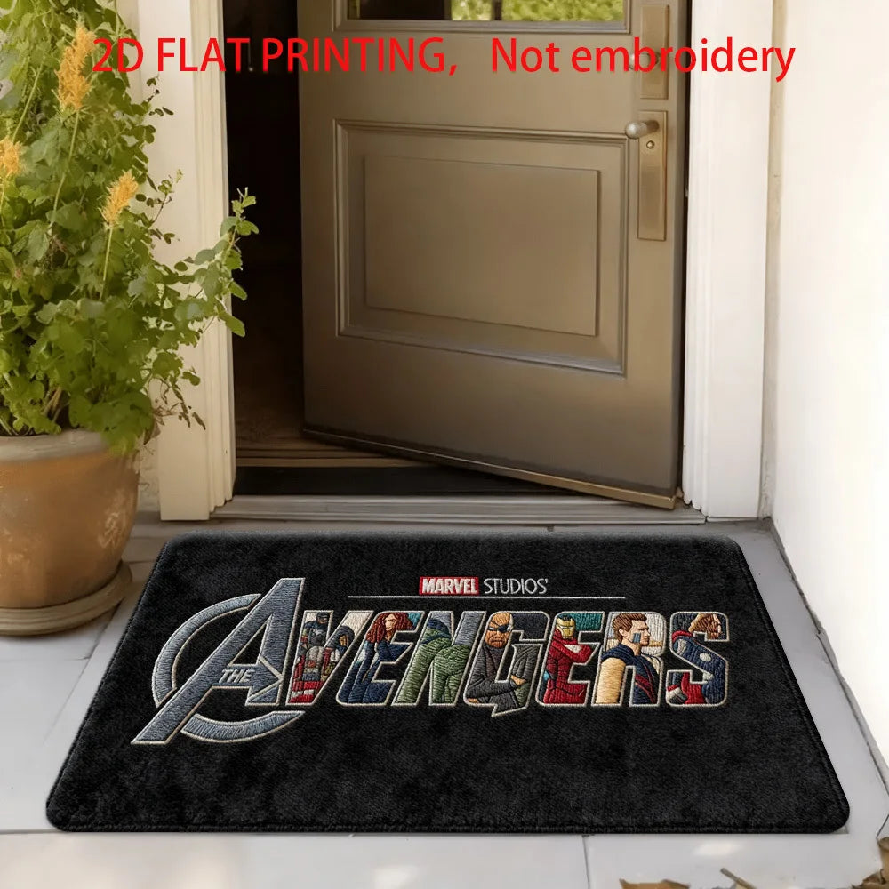 Marvel Avengers Teppich – Schwarz-weißes Logo-Design