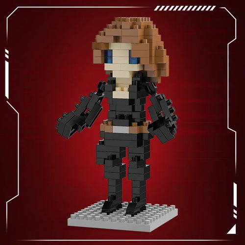 Avengers Chibi Black Widow Bausteine - Schwarzer Anzug