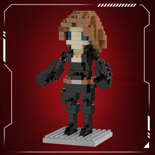 Avengers Chibi Black Widow Bausteine - Schwarzer Anzug