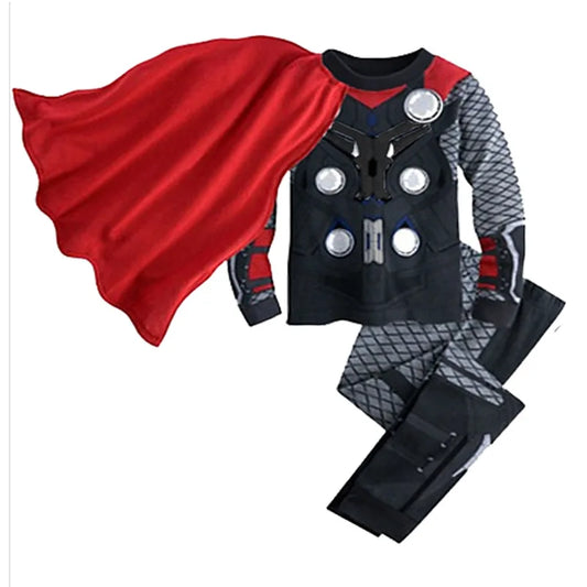 Kinderpyjama Avengers Thor - Abnehmbarer roter Umhang