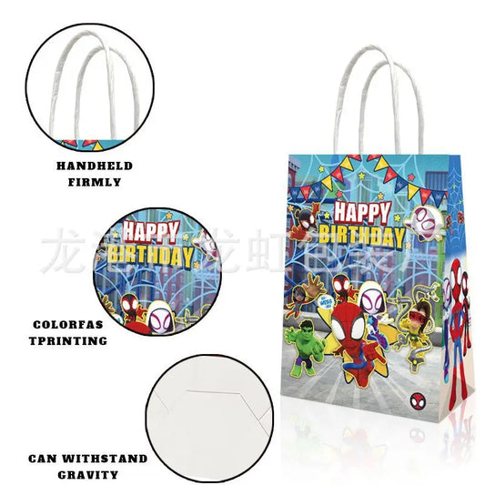 Geschenktüte Kraftpapier Spider-Man Team - Geburtstag