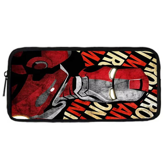 Avengers Iron Man Federmäppchen - Pop Art Gesicht Rot Grau