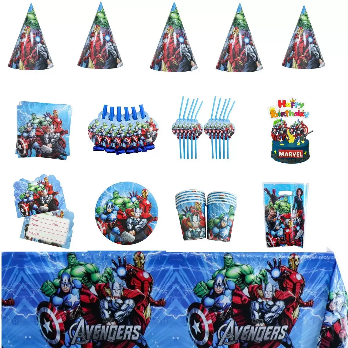 Avengers Geburtstagsdekoration - Partytröten x6