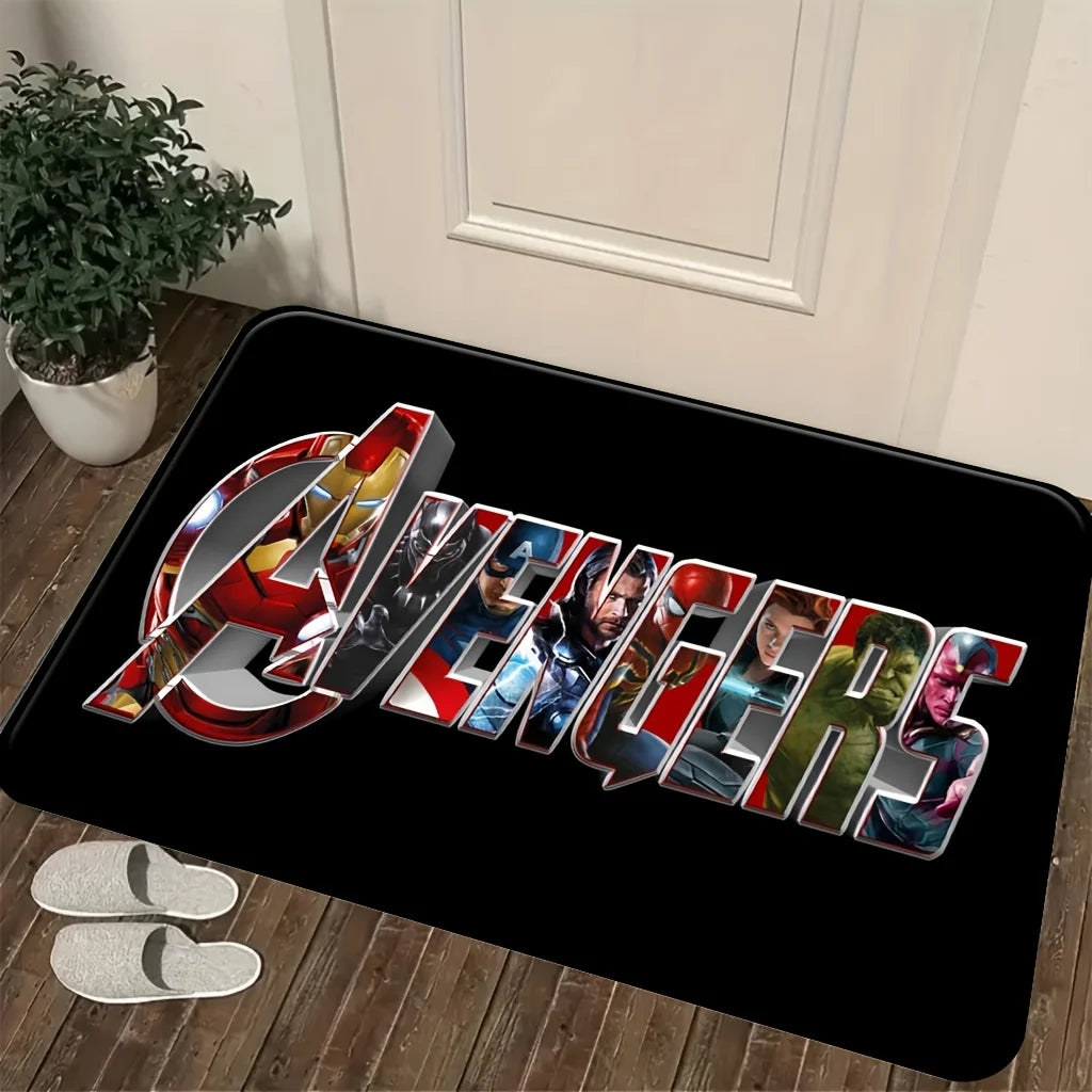 Avengers-Logo-Teppich – integrierte Iron Man, Captain America, Thor, Hulk