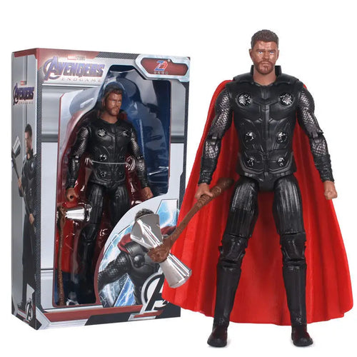 Figur Thor – roter Umhang und Hammer