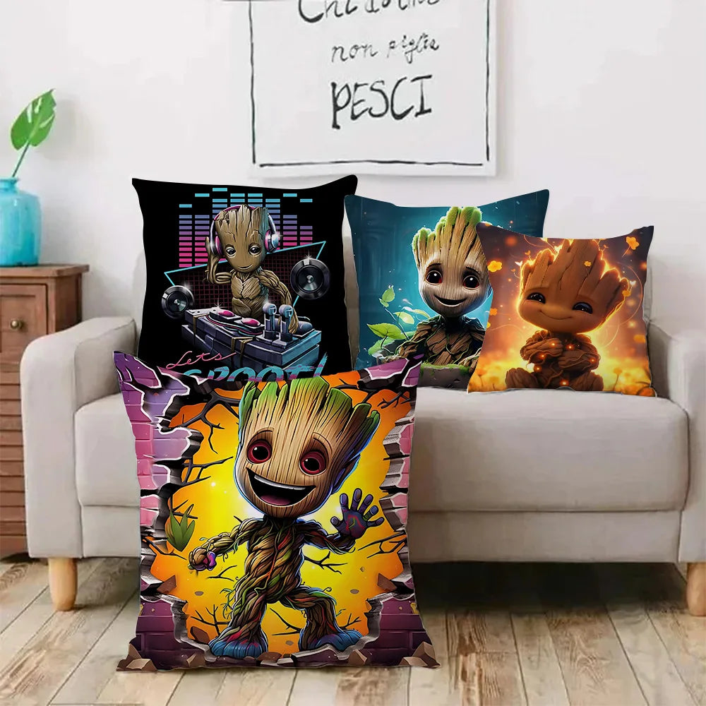 Kissenbezug Baby Groot – Daumen hoch, Sternen-Vollmond