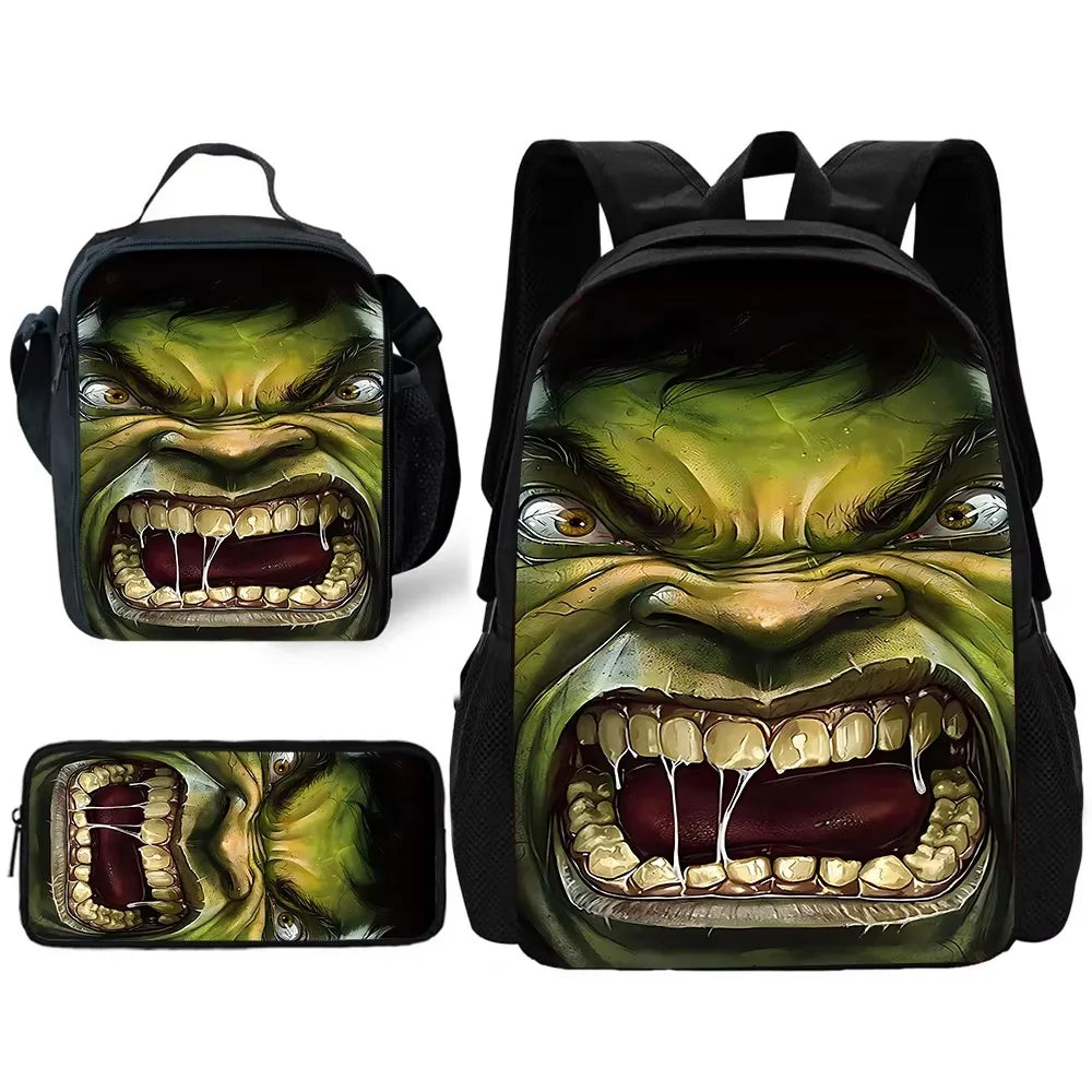 Hulk Rucksack Set – Offener Mund Detaillierte Zähne