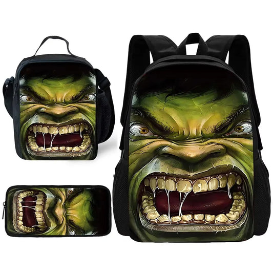 Hulk Rucksack Set – Offener Mund Detaillierte Zähne