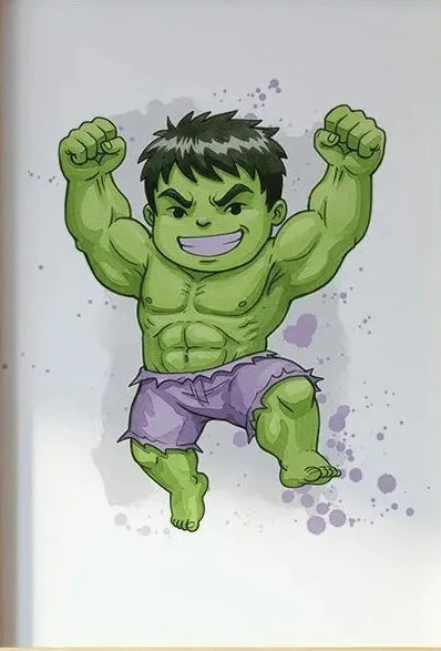 Poster Aquarell Hulk - Fäuste erhoben