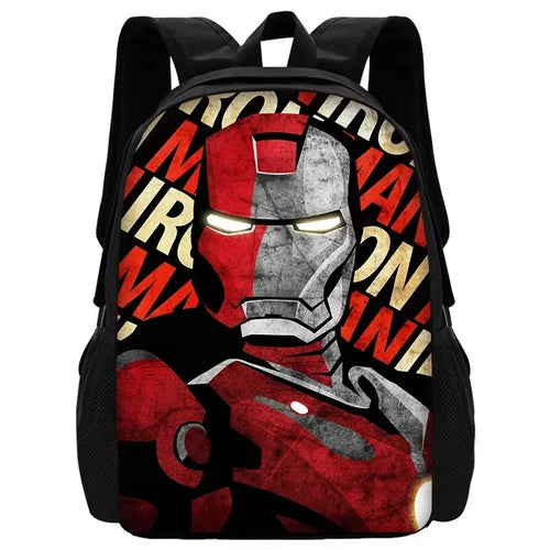 Rucksack Avengers Iron Man – Pop Art Gesicht Rot Grau