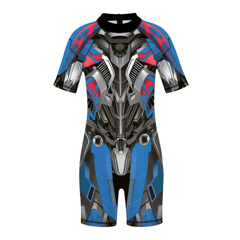 Kinderkombianzug Marvel Roboterrüstung Stil Blau & Rot