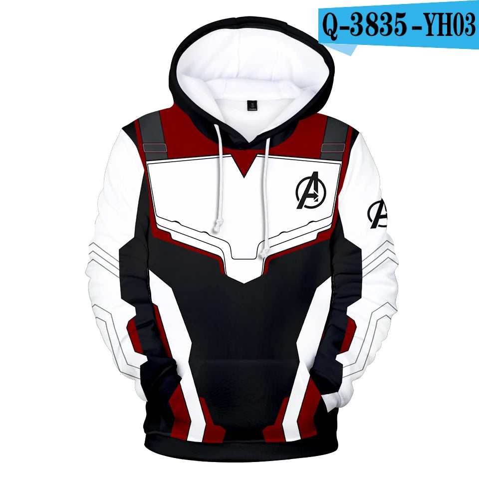 Avengers Endgame Hoodie - Quantenanzug 3D Weiß Rot