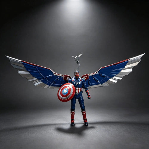 Marvel Legends Captain America Falcon Figur – ausgebreitete Flügel