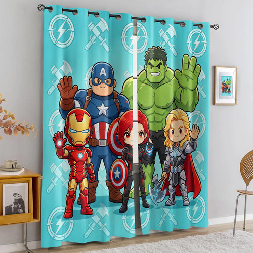 Avengers Chibi Vorhänge - Verdunkelnd Türkis