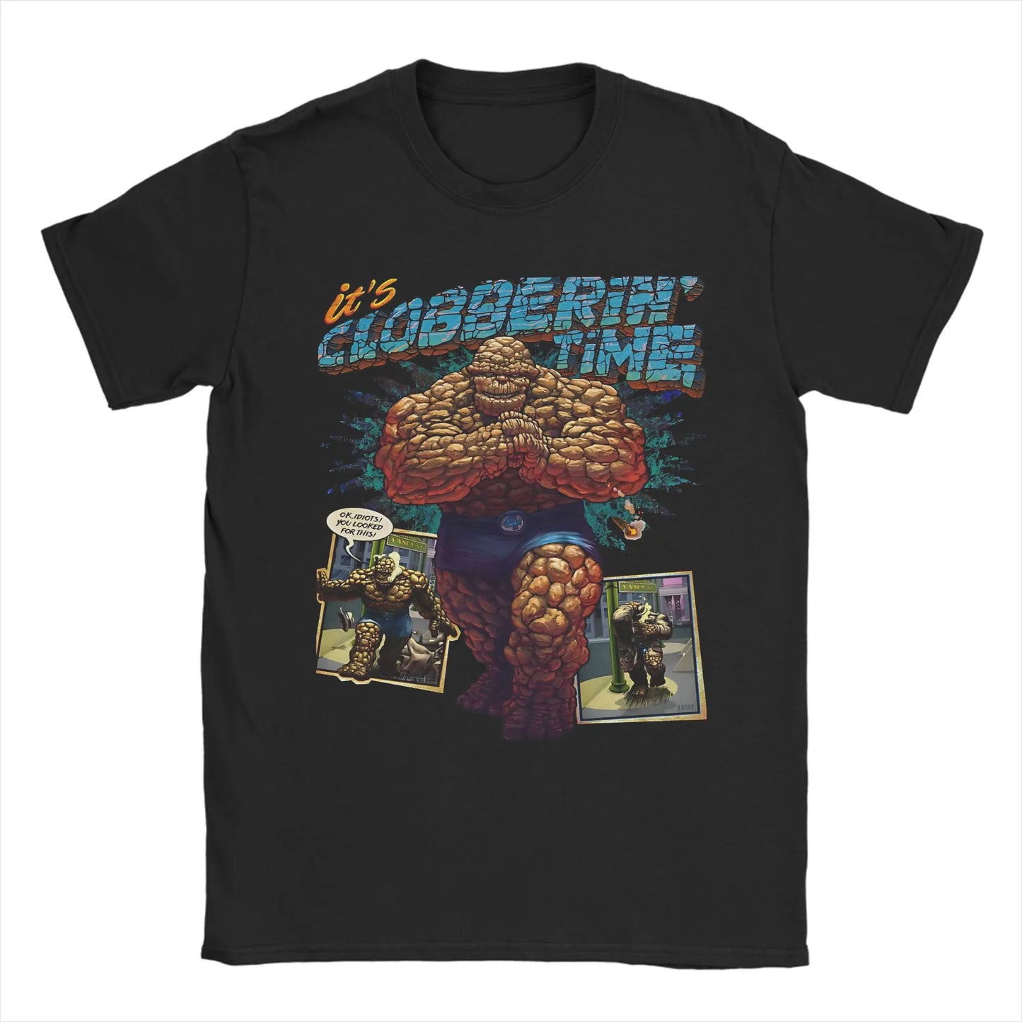 T-Shirt The Fantastic 4 First Steps - Retro Poster Blau Unisex