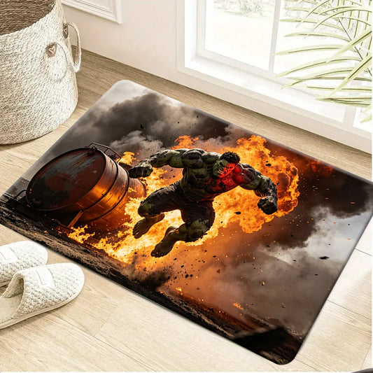 Avengers Hulk Teppich – Flammende Explosionsrauch