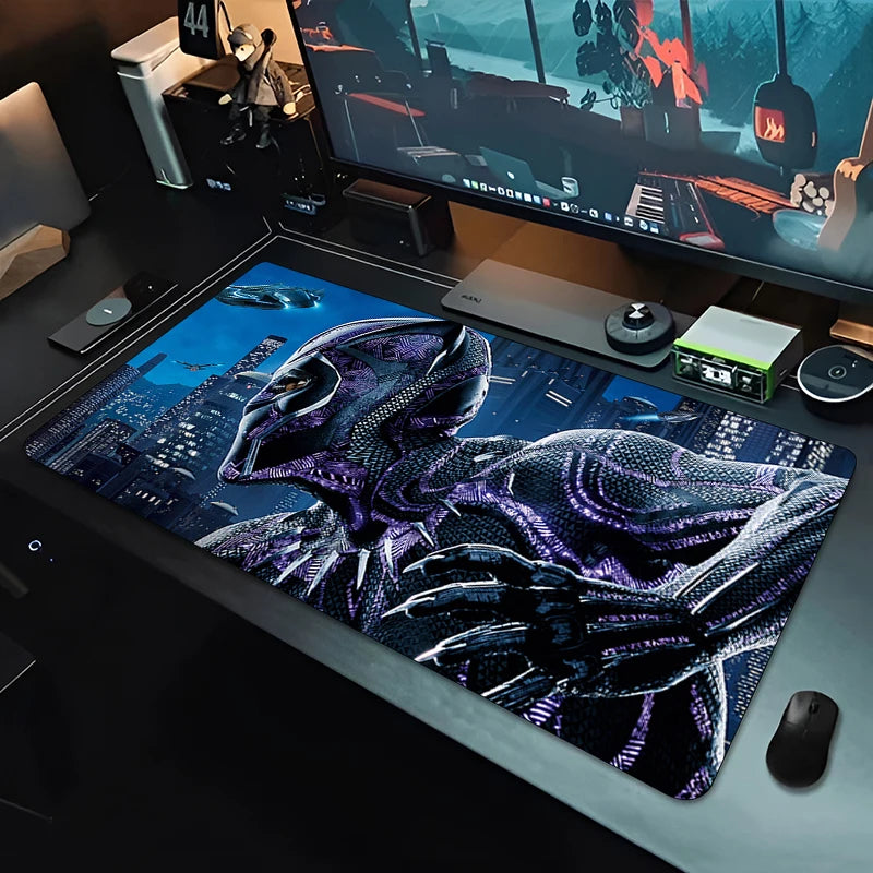 XXL Gaming Mousepad Black Panther - Schwarz Monochrom Schreibtisch