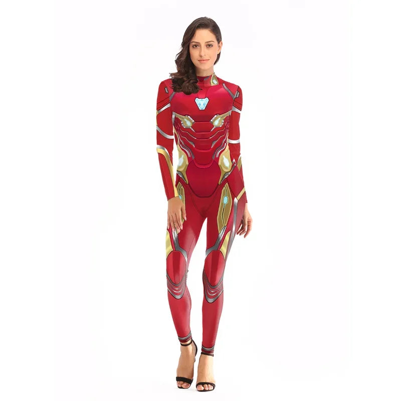 Iron Man Kostüm - Rot-goldener Anzug mit dreieckigem Reaktor