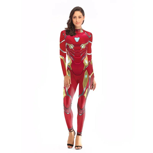 Iron Man Kostüm - Rot-goldener Anzug mit dreieckigem Reaktor