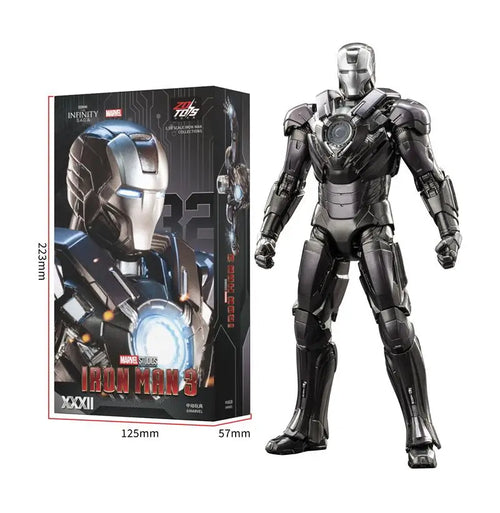 ZD Toys Iron Man MK32 Figur - Schwarze Ganzkörperrüstung