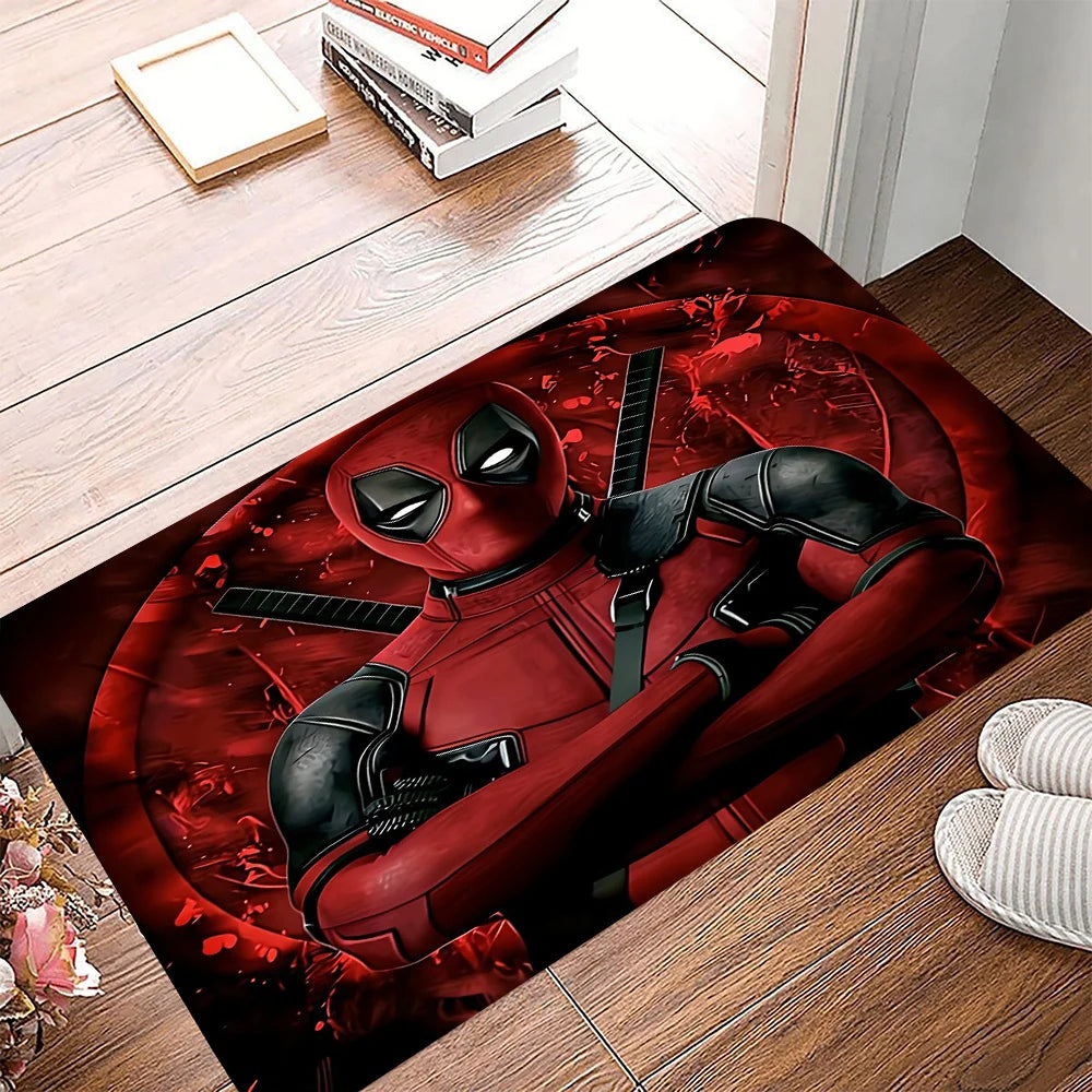 Marvel Deadpool Teppich – Rotblutiges Design mit verschränkten Armen