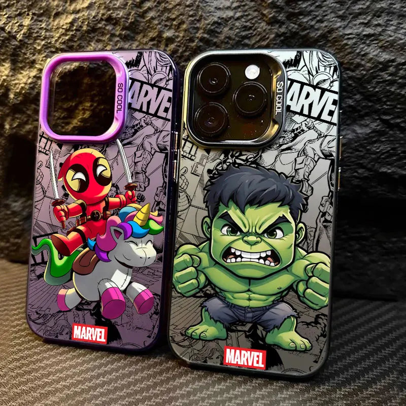 Xiaomi Avengers Deadpool Hülle - Chibi Einhorn Rosa Rand
