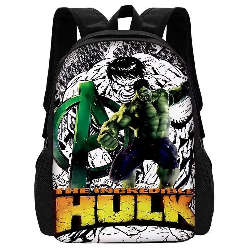 Kinderrucksack Hulk - Logo Incredible Hulk Avengers Grün Comic-Stil