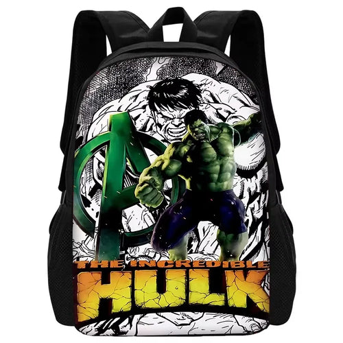 Kinderrucksack Hulk - Logo Incredible Hulk Avengers Grün Comic-Stil