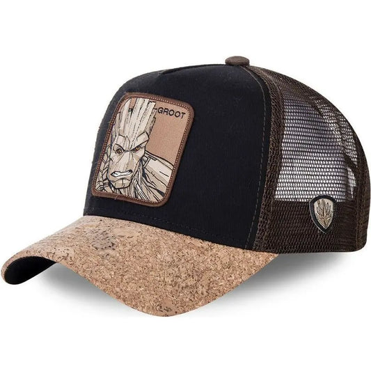 Groot Cap - Schwarz mit Korkvisier