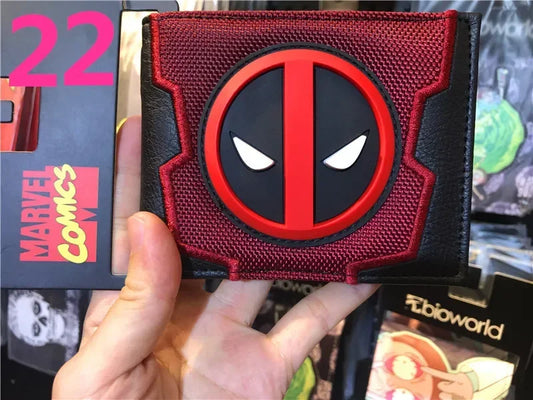 Portemonnaie Avengers Deadpool – 3D-Logo, rotes Segeltuch