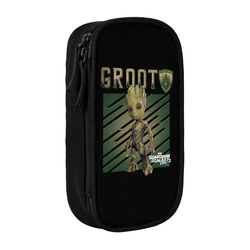 Avengers Baby Groot Federmäppchen - Metallic-Text Grüner Hintergrund Bd. 2