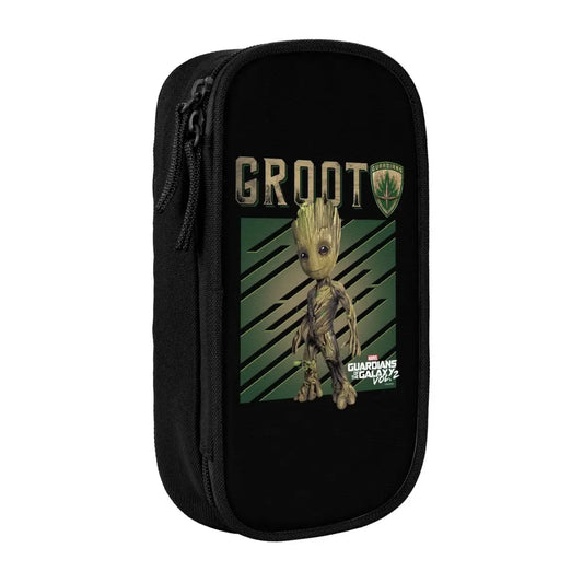 Avengers Baby Groot Federmäppchen - Metallic-Text Grüner Hintergrund Bd. 2