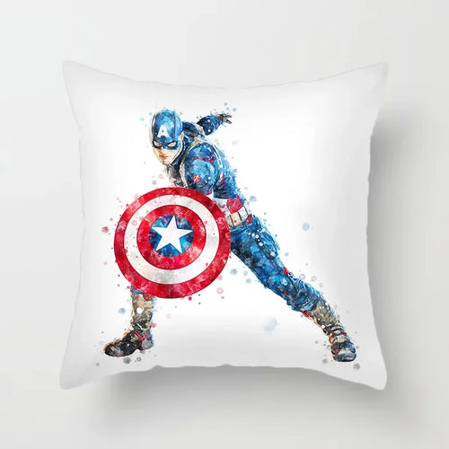 Kissenbezug Captain America - Aquarell-Kampfposition