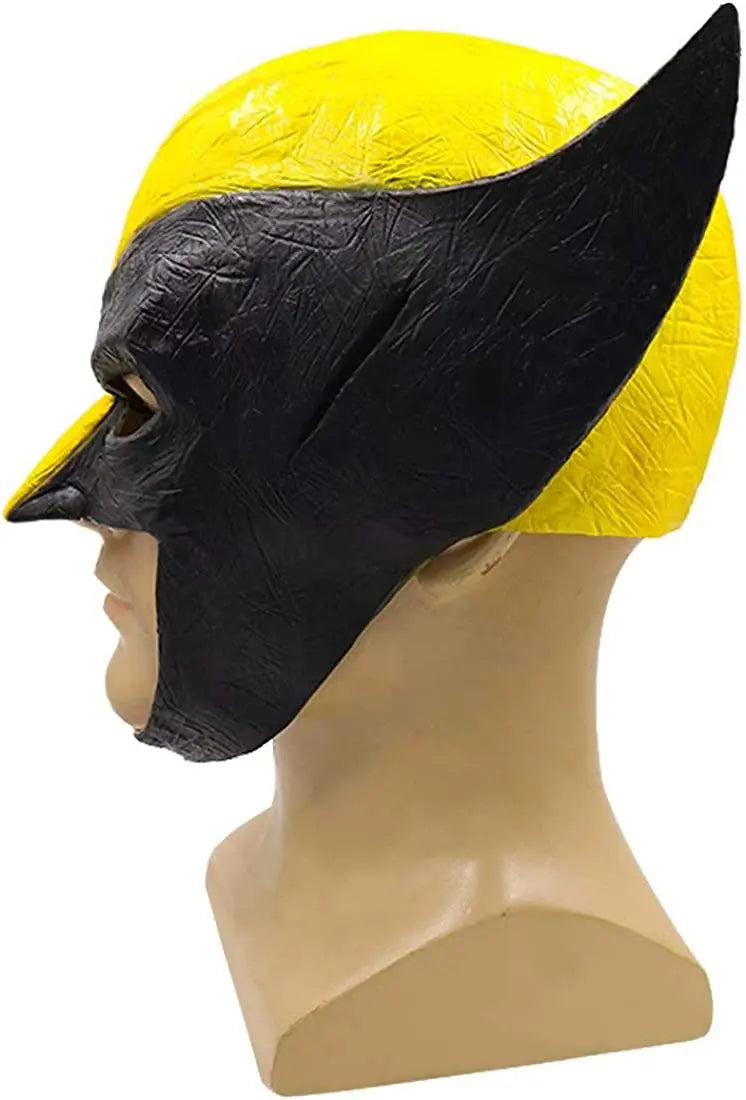 Cosplay Wolverine Maske - Latex Halbmaske Gelb Schwarz