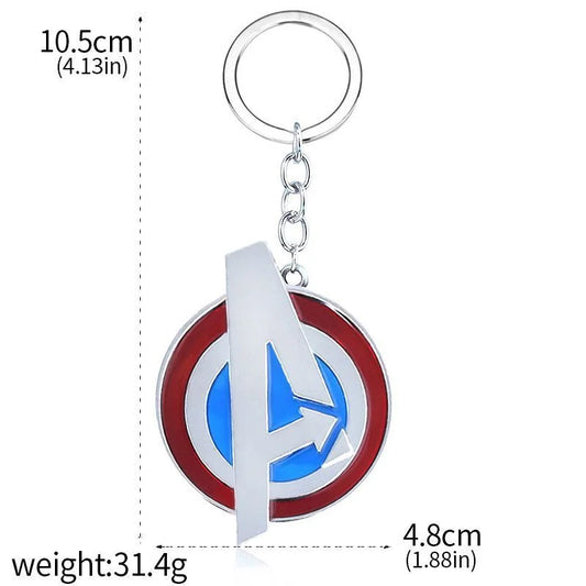 Schlüsselanhänger Avengers Logo A - Schild Blau Rot