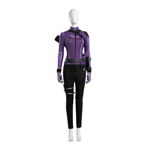 Kate Bishop Kostüm - Lila und Schwarzer Overall