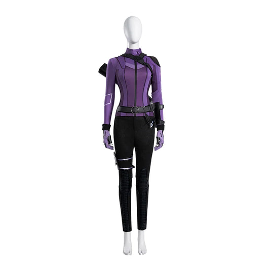 Kate Bishop Kostüm - Lila und Schwarzer Overall