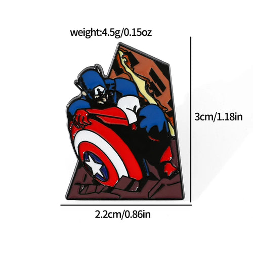 Abzeichen Avengers Captain America - Anstecker Kampfszene