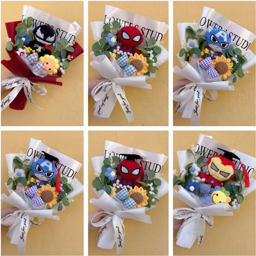 Avengers Spider-Man Strauß - handgemachtes Plüschgeschenk