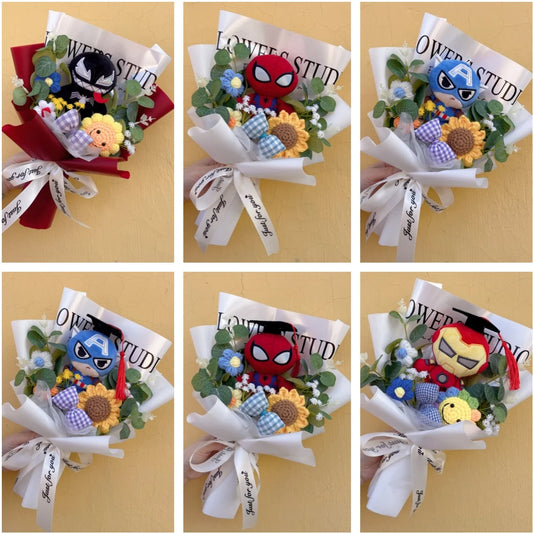 Avengers Spider-Man Strauß - handgemachtes Plüschgeschenk