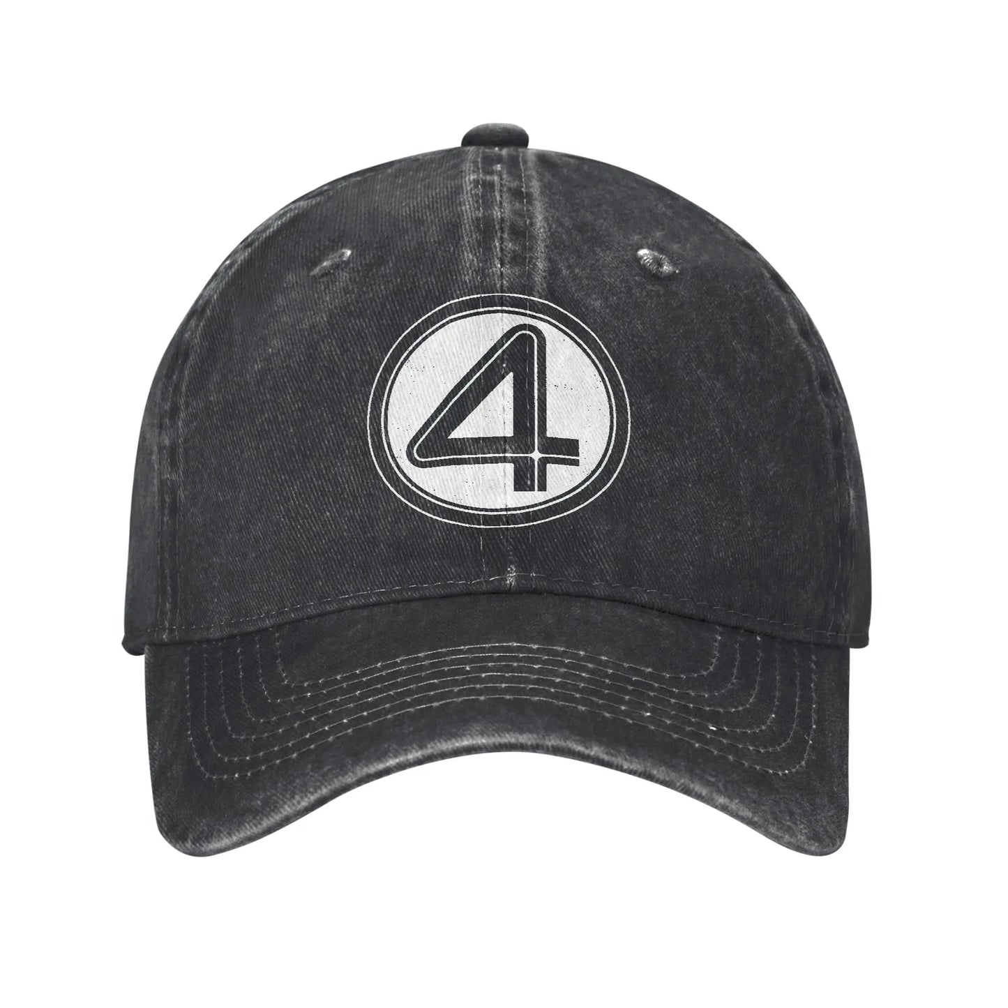 Cap Fantastic Four - Ausgewaschener schwarzer Denim